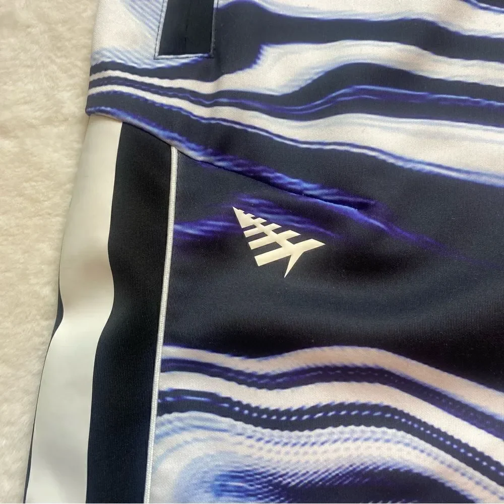 Paper Planes Blue and White Marble Design Board Shorts Size XL